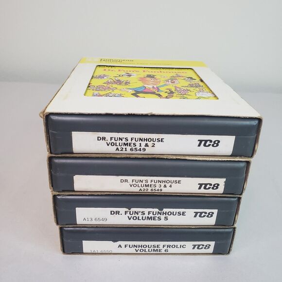 Dr Funs Funhouse Vol 1-6 : 8-Track Stereo Cartridge Tapes 1976 (Lot of 4) UNTEST - Picture 3 of 14